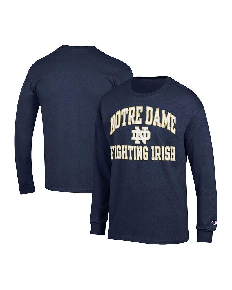 Men's Navy Notre Dame Fighting Irish High Motor Long Sleeve T-shirt $18.90 T-Shirts