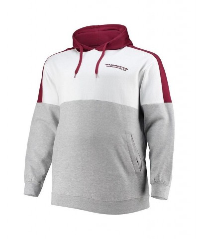 Men's Burgundy, Heathered Gray Washington Football Team Big and Tall Team Logo Pullover Hoodie $44.19 Sweatshirt