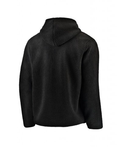 Men's Branded Black Philadelphia 76ers Sherpa Half-Zip Hoodie $35.70 Sweatshirt