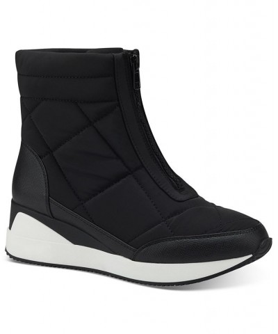 Women's Whitnee Puffer Sneakers Black $29.27 Shoes