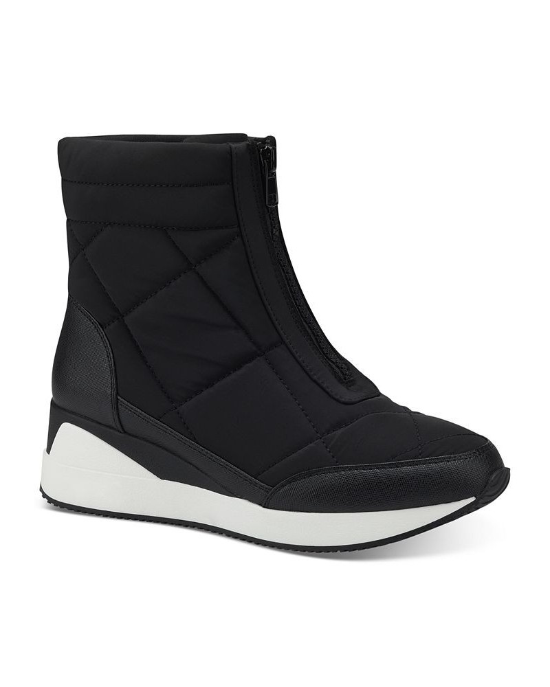 Women's Whitnee Puffer Sneakers Black $29.27 Shoes