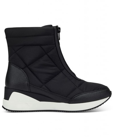 Women's Whitnee Puffer Sneakers Black $29.27 Shoes