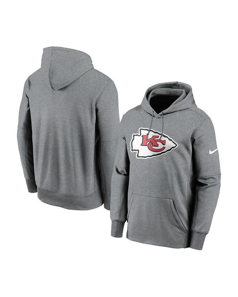 Men's Charcoal Kansas City Chiefs Primary Logo Performance Pullover Hoodie $49.49 Sweatshirt