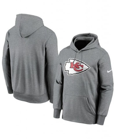 Men's Charcoal Kansas City Chiefs Primary Logo Performance Pullover Hoodie $49.49 Sweatshirt