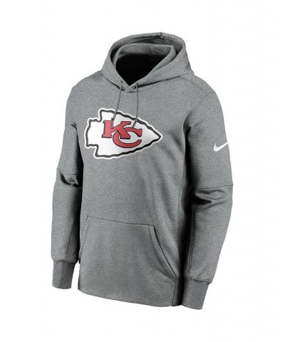 Men's Charcoal Kansas City Chiefs Primary Logo Performance Pullover Hoodie $49.49 Sweatshirt