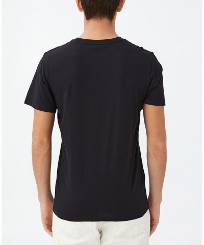 Men's T-bar Text T-shirt Black $20.64 T-Shirts