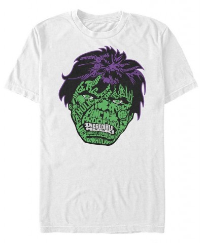 Marvel Men's Retro Good Luck Hulk Big Face, Short Sleeve T-Shirt White $19.59 T-Shirts