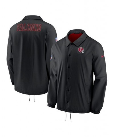 Men's Black Atlanta Falcons Sideline Coaches Full-Snap Jacket $43.20 Jackets