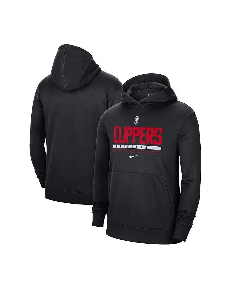 Men's Black LA Clippers Spotlight On Court Practice Performance Pullover Hoodie $24.80 Sweatshirt