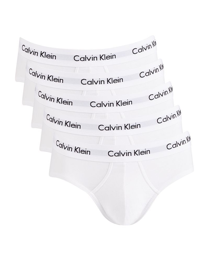 Men's Cotton Stretch Hip Briefs 5-Pack White $31.74 Underwear