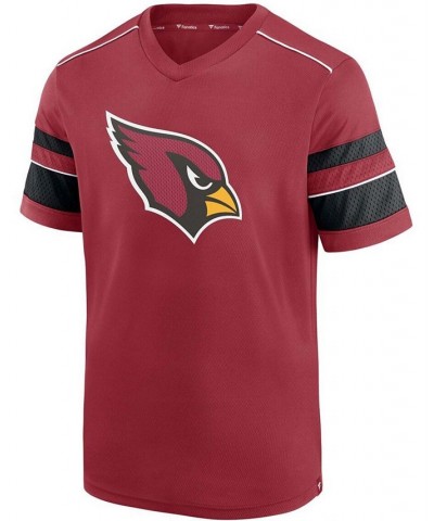 Men's Cardinal Arizona Cardinals Textured Hashmark V-Neck T-shirt $27.60 T-Shirts