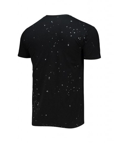 Men's Black Clark Atlanta University Panthers Bleach Splatter T-shirt $19.35 T-Shirts