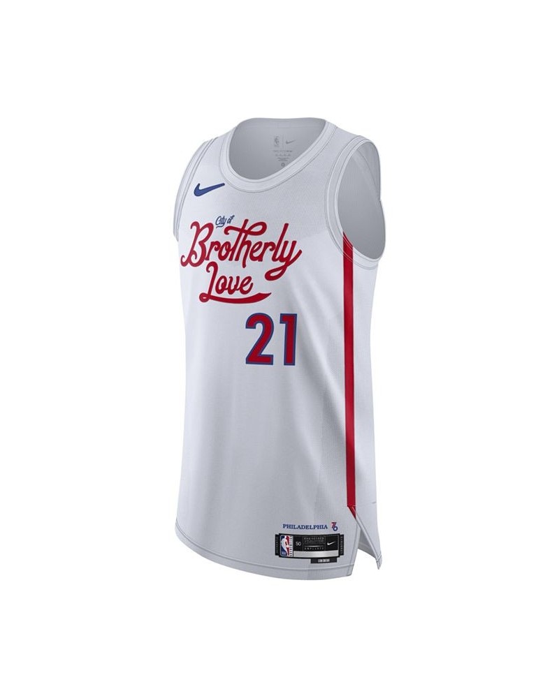 Men's Joel Embiid White Philadelphia 76ers 2022/23 City Edition Authentic Player Jersey $73.50 Jersey