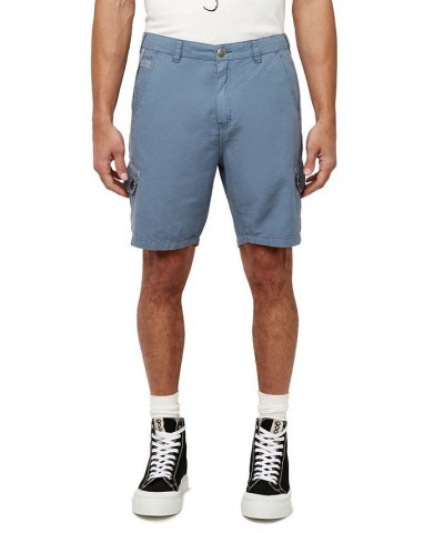 Men's Linen Twill Havane Cargo Shorts Blue $40.94 Shorts