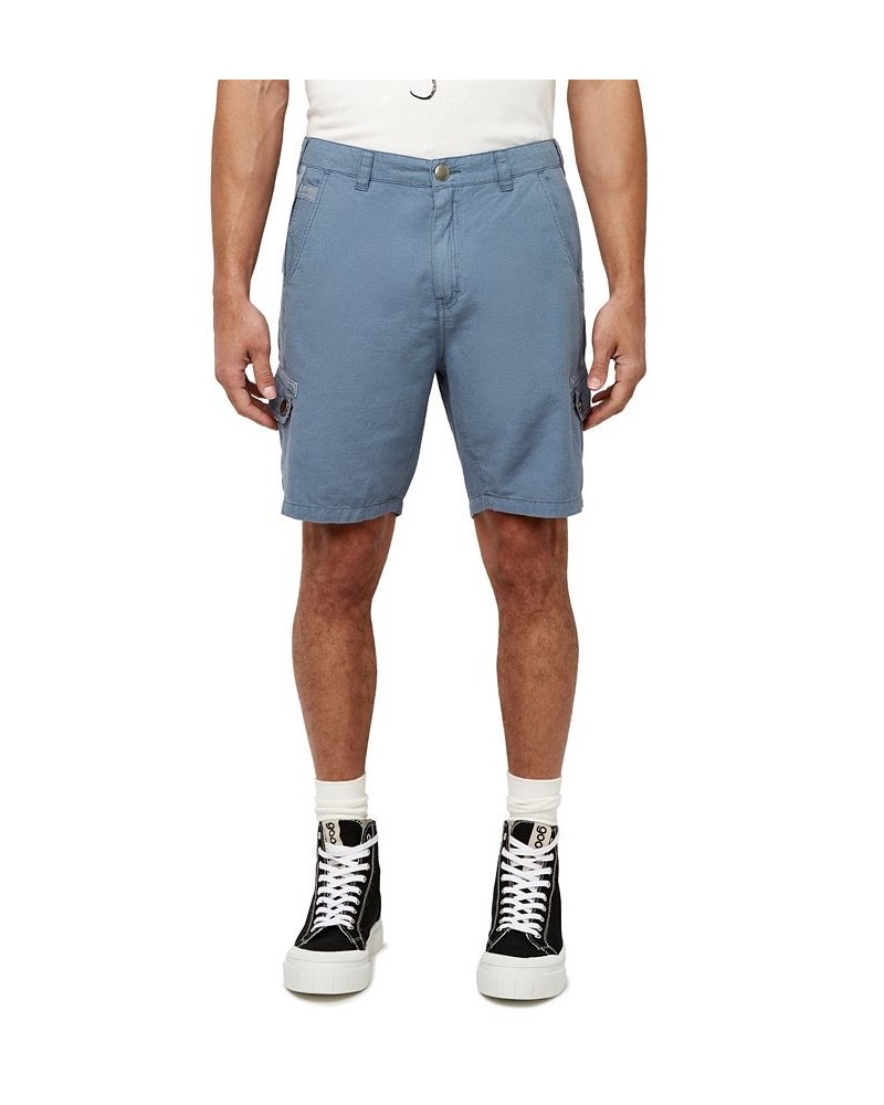 Men's Linen Twill Havane Cargo Shorts Blue $40.94 Shorts