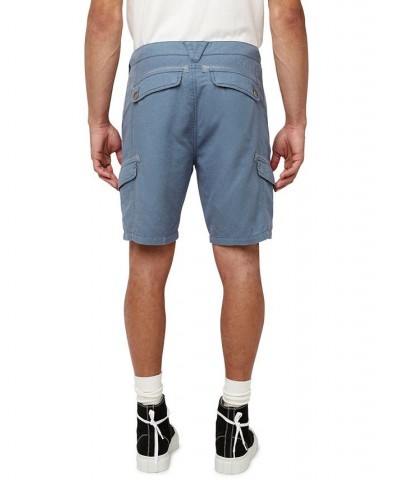 Men's Linen Twill Havane Cargo Shorts Blue $40.94 Shorts