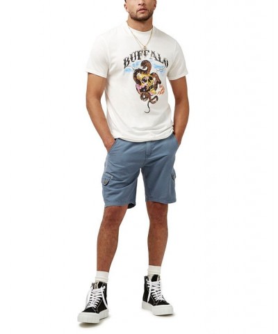 Men's Linen Twill Havane Cargo Shorts Blue $40.94 Shorts