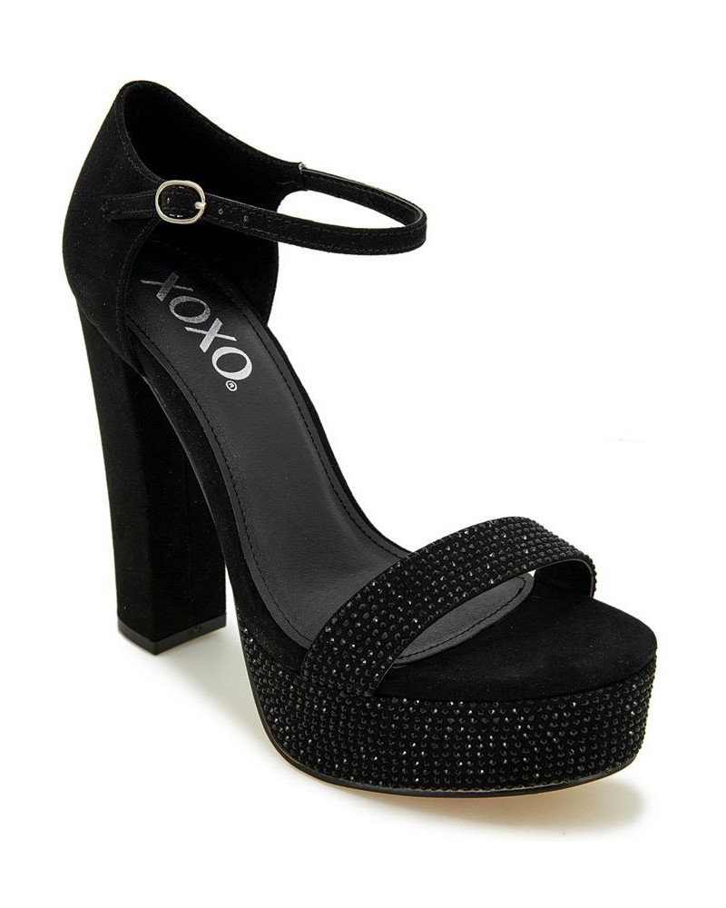 Women's Candy Platform Dress Sandal Black $53.97 Shoes