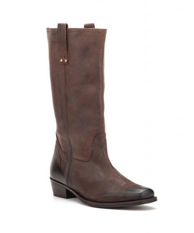 Women's Aliza Tall Boot Brown $46.00 Shoes