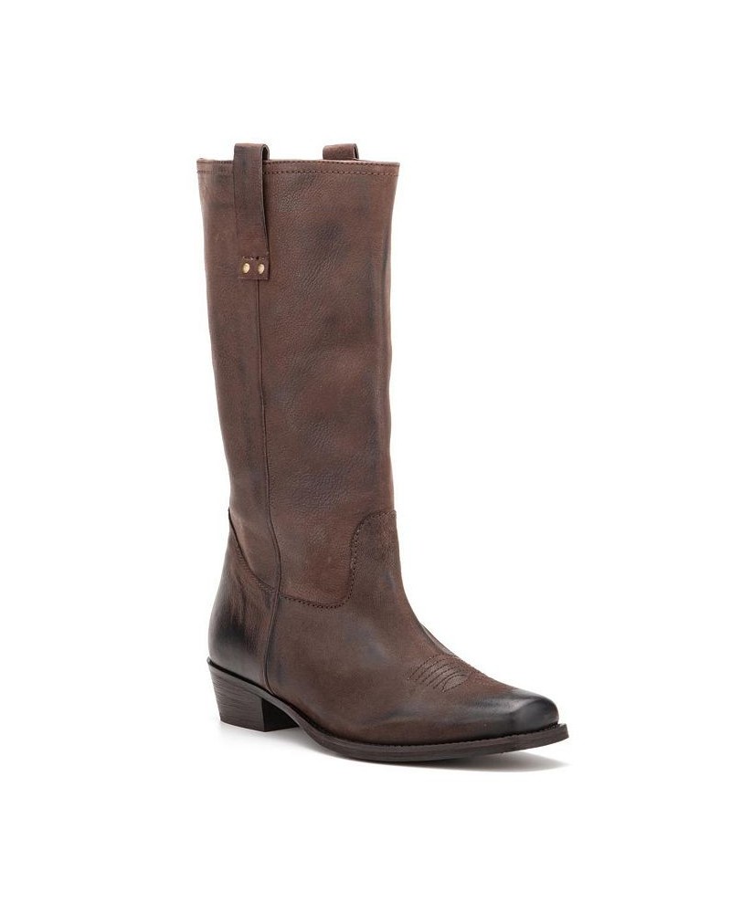 Women's Aliza Tall Boot Brown $46.00 Shoes