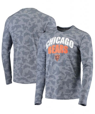 Men's Navy Chicago Bears Camo Performance Long Sleeve T-shirt $36.39 T-Shirts