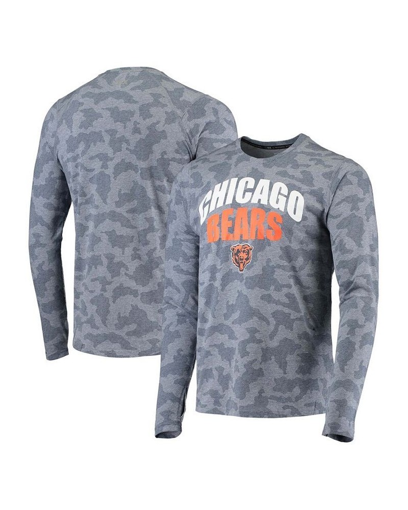 Men's Navy Chicago Bears Camo Performance Long Sleeve T-shirt $36.39 T-Shirts