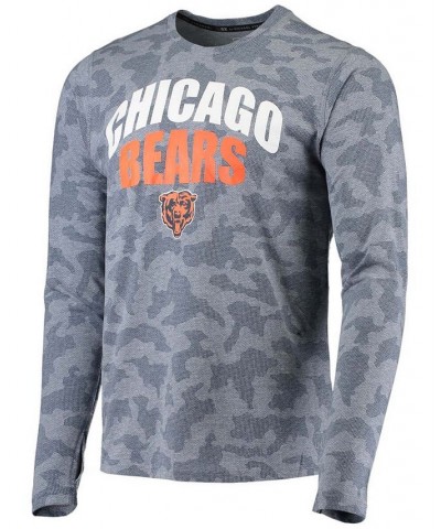 Men's Navy Chicago Bears Camo Performance Long Sleeve T-shirt $36.39 T-Shirts