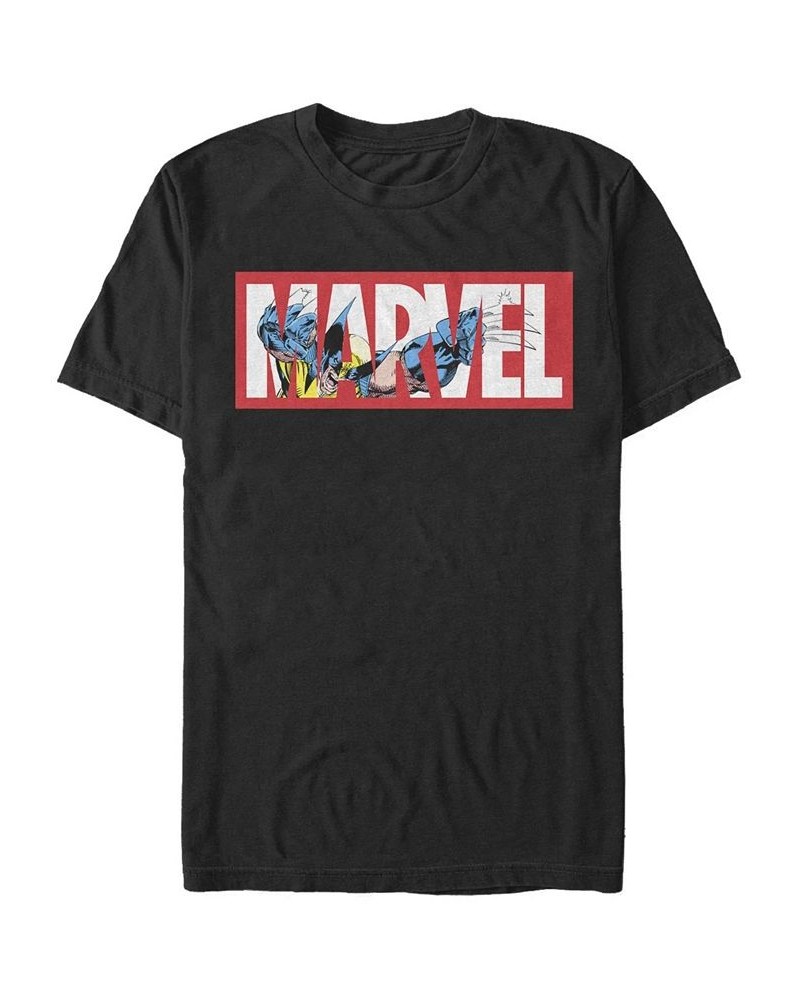 Men's Wolverine Marvel Short Sleeve Crew T-shirt Black $15.75 T-Shirts