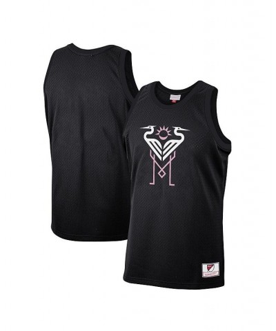 Men's Black Inter Miami CF Heron Jersey Hook Tank Top $44.00 T-Shirts