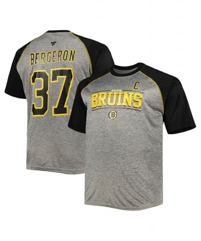 Men's Boston Bruins Big and Tall Captain Patch Contrast Raglan Name and Number T-shirt $22.55 T-Shirts