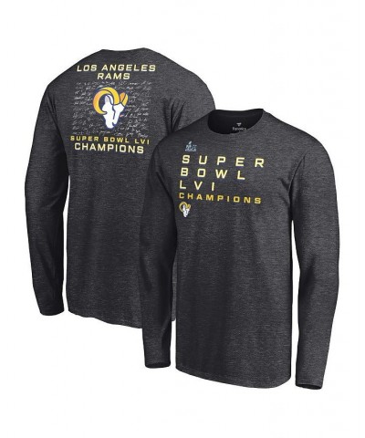 Men's Branded Charcoal Los Angeles Rams Super Bowl LVI Champions Big Tall Signature Roster Long Sleeve T-shirt $28.90 T-Shirts