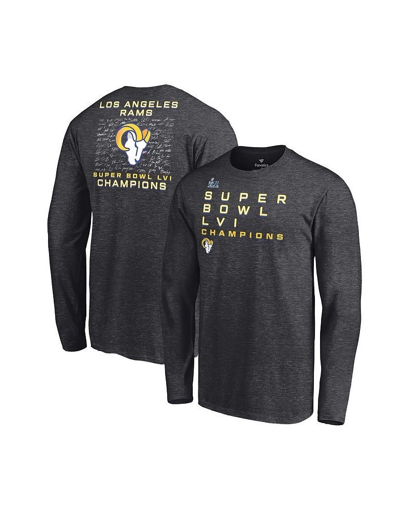 Men's Branded Charcoal Los Angeles Rams Super Bowl LVI Champions Big Tall Signature Roster Long Sleeve T-shirt $28.90 T-Shirts