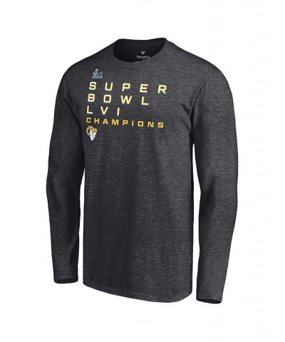 Men's Branded Charcoal Los Angeles Rams Super Bowl LVI Champions Big Tall Signature Roster Long Sleeve T-shirt $28.90 T-Shirts