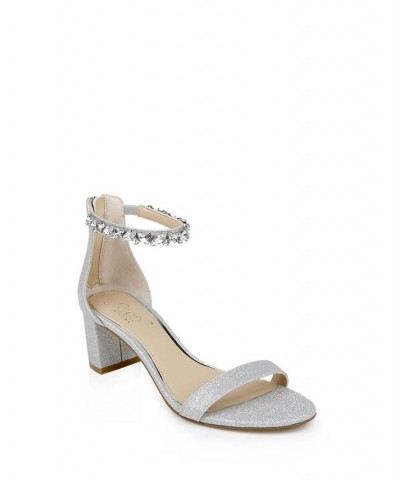 Women's Lydia Evening Sandals Silver $36.89 Shoes