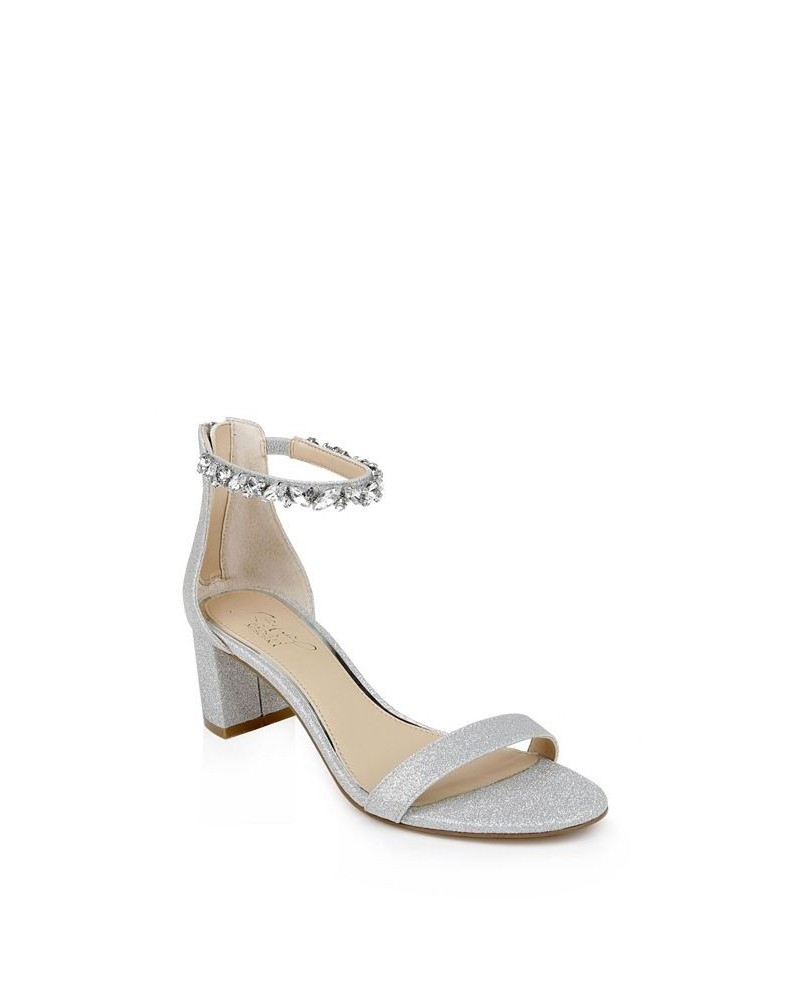 Women's Lydia Evening Sandals Silver $36.89 Shoes