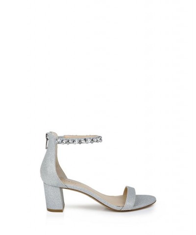 Women's Lydia Evening Sandals Silver $36.89 Shoes