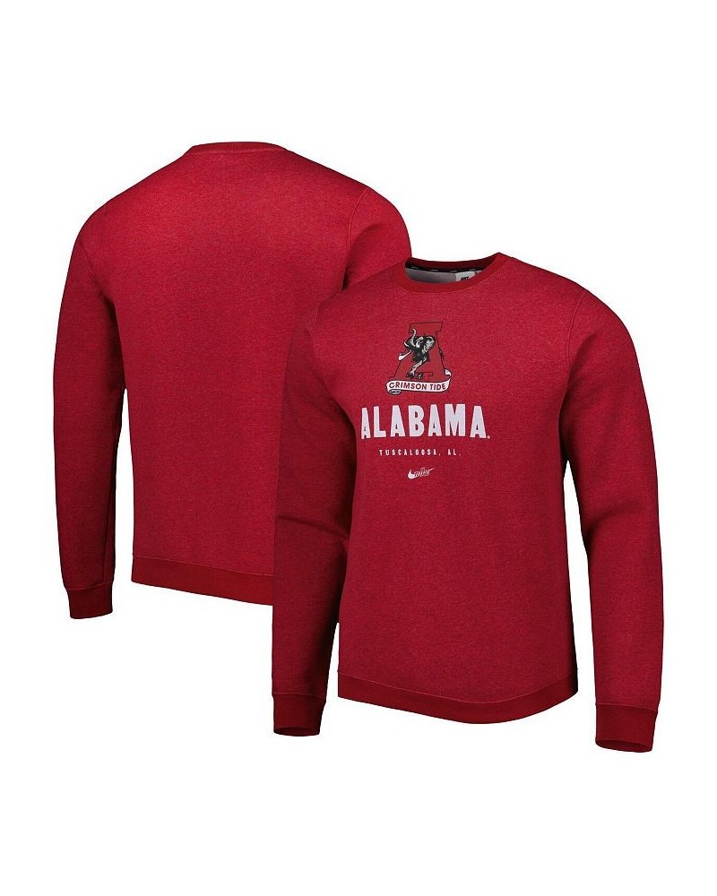 Men's Crimson Alabama Crimson Tide Vault Stack Club Fleece Pullover Sweatshirt $35.39 Sweatshirt