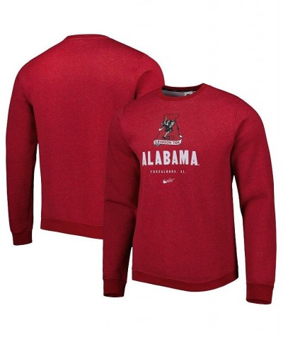 Men's Crimson Alabama Crimson Tide Vault Stack Club Fleece Pullover Sweatshirt $35.39 Sweatshirt