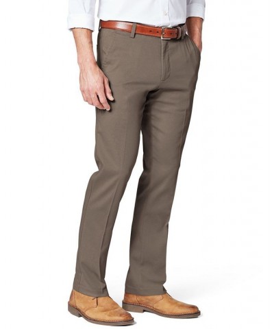 Men's Easy Slim Fit Khaki Stretch Pants Brown $22.00 Pants