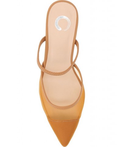 Women's Allana Mesh Heels Tan/Beige $48.00 Shoes