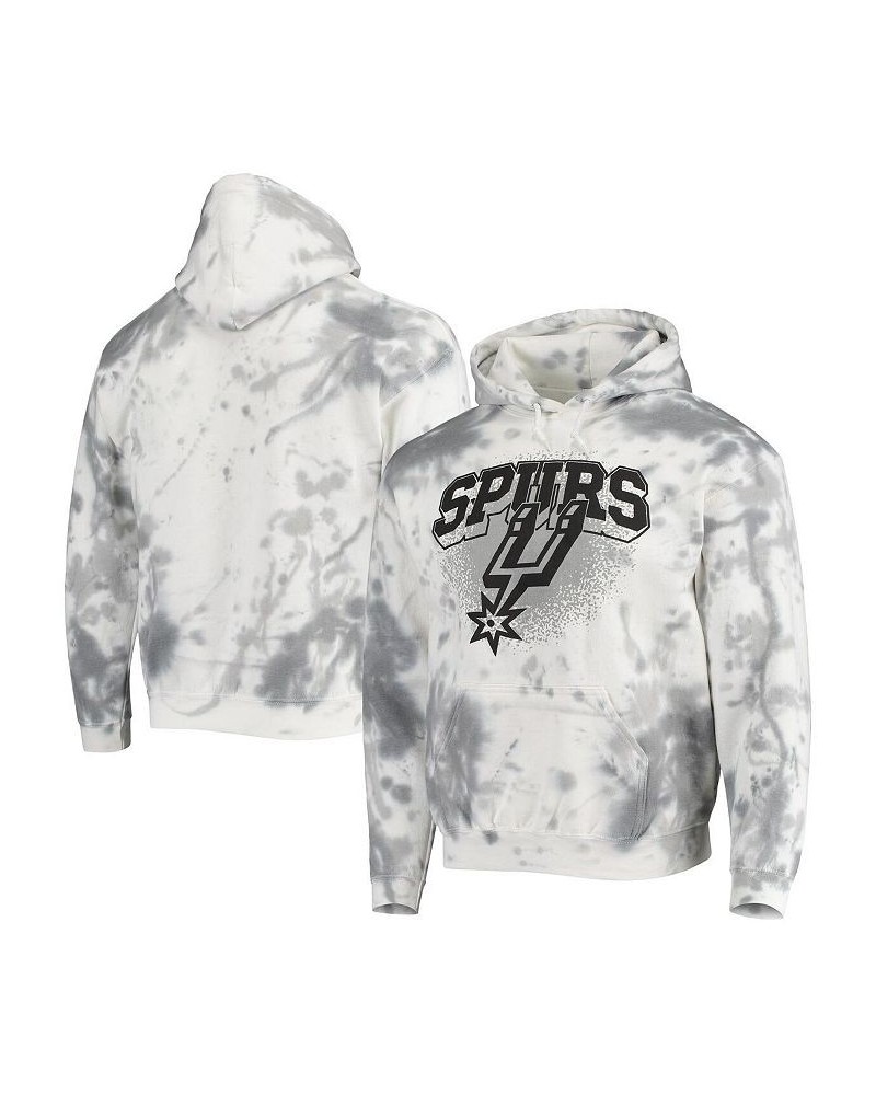 Men's Cream San Antonio Spurs Tie-Dye Pullover Hoodie $40.00 Sweatshirt