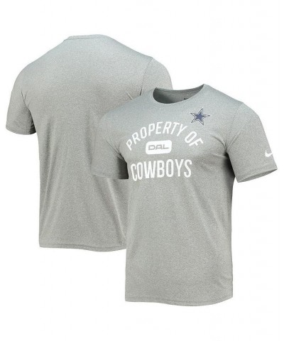 Men's Heathered Charcoal Dallas Cowboys Property Of Legend Performance T-shirt $20.25 T-Shirts