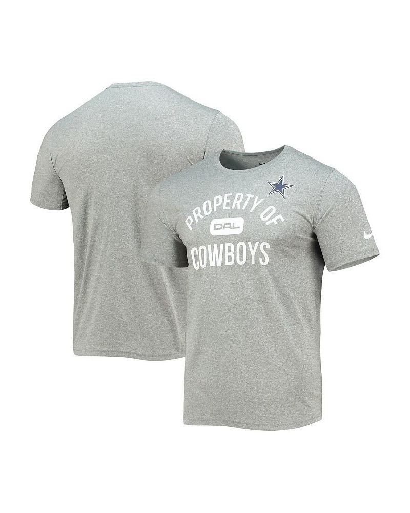 Men's Heathered Charcoal Dallas Cowboys Property Of Legend Performance T-shirt $20.25 T-Shirts