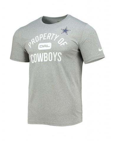 Men's Heathered Charcoal Dallas Cowboys Property Of Legend Performance T-shirt $20.25 T-Shirts