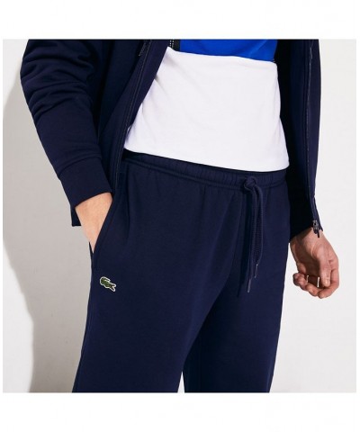 Fleece Sweat Pants with Elastic Leg Opening Blue $34.96 Pants