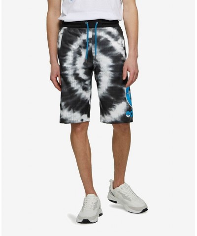 Men's Big and Tall Star Burst Fleece Drawstring Shorts White $29.00 Shorts