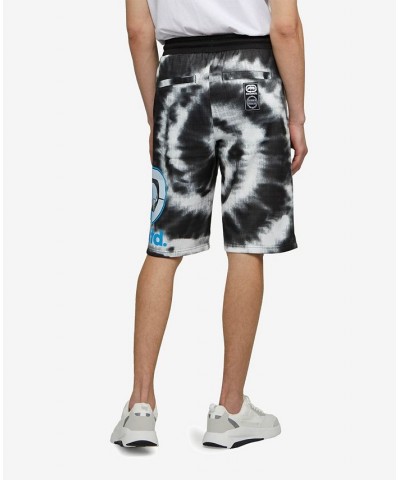 Men's Big and Tall Star Burst Fleece Drawstring Shorts White $29.00 Shorts