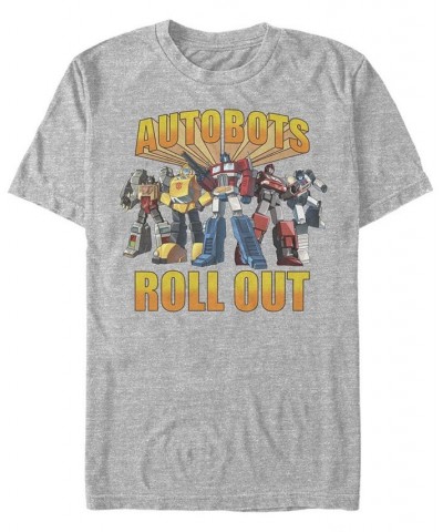 Men's Transformer Autobots Rollout Short Sleeve T-shirt Gray $14.35 T-Shirts