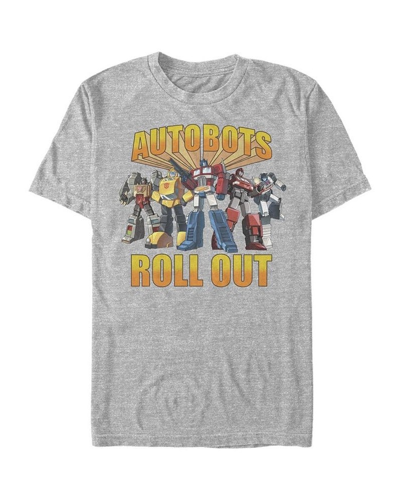 Men's Transformer Autobots Rollout Short Sleeve T-shirt Gray $14.35 T-Shirts