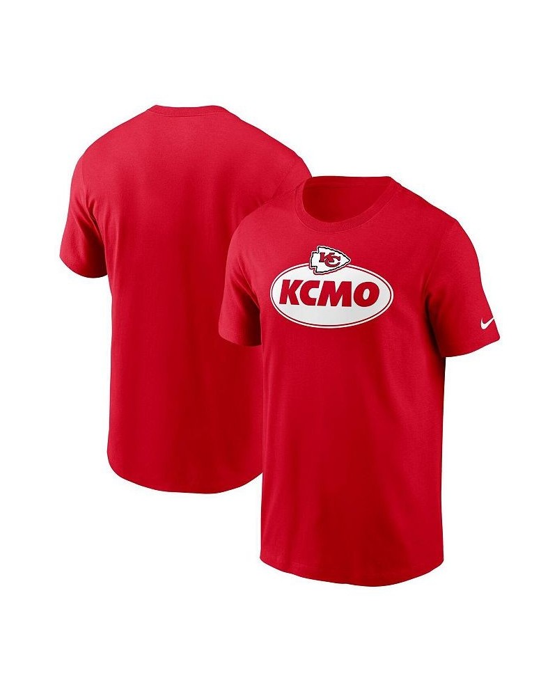 Men's Red Kansas City Chiefs Hometown Collection KCMO T-shirt $13.44 T-Shirts